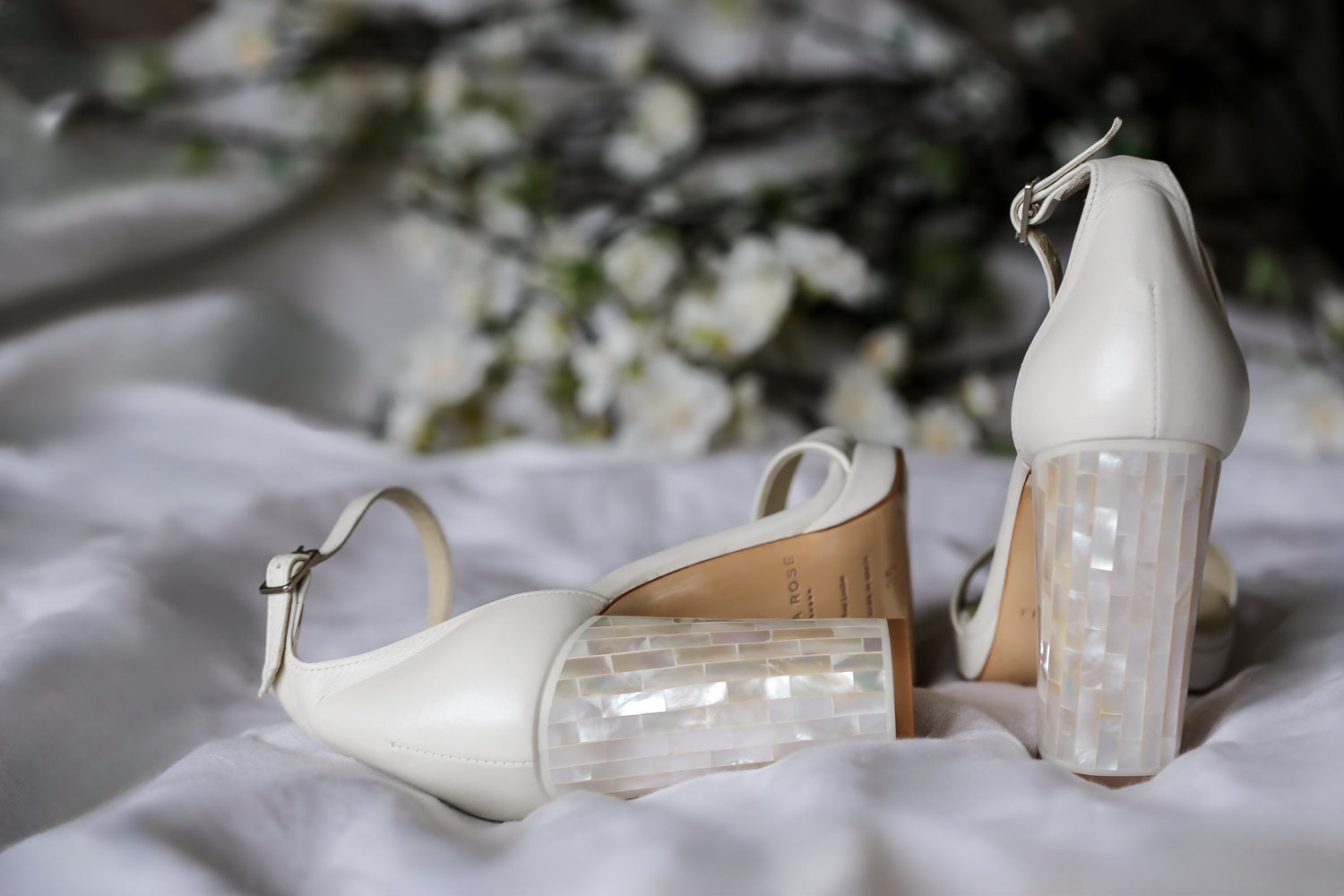 Freya Rose Dove Pearl Heels Styled
