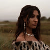 Statement Unique Mother of Pearl Earrings |  Freya Rose