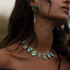 Beautiful Statement Green Paua Necklace | Freya Rose