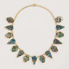 Striking Green Paua Mother of Pearl Necklace On Tonal Background | Freya Rose