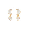 Petite Moon Earrings, Gold