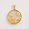 Taurus Gold Zodiac Pendant Tonal