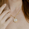 Virgo Zodiac Necklace on Model
