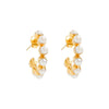 Mini Stud Pearl Hoops