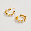 Mini Stud Pearl Hoops
