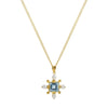 Blue Topaz Cross Necklace - Freya Rose Designer Jewellery