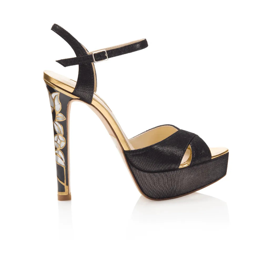 Platform rose gold hot sale heels