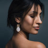 Pearl and Mother of Pearl Pear Drop Earrings - Freya Rose Pearl Jewellery