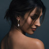 Hammered Gold Baroque Pearl Earrings - Freya Rose Jewellery