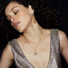 Blue Topaz Cross Necklace - Freya Rose Designer Jewellery