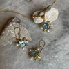 Blue Topaz Cross Earrings - Freya Rose Earrings