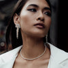 Seed Pearl Necklace shown on a model - Freya Rose Pearl Jewellery