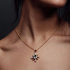 Blue Topaz Cross Necklace - Freya Rose Designer Jewellery
