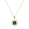 Green Quartz Cross Necklace
