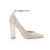 A side shot of a Freya Rose Champagne Bridal Court Shoe 'Monica'