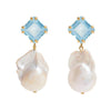 Blue Topaz Baroque Drops