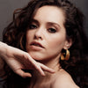 22ct Gold Weave Curled Hoops - Freya Rose Earrings