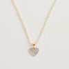 Seed Pearl Necklace with Mother of Pearl Heart Pendant - Freya Rose Jewellery