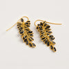 Gold and Black Midi Crystal Drop Earrings - Freya Rose Jewellery