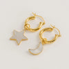 Gold Mini Hoop Earrings with Star and Moon - Freya Rose Jewellery