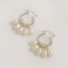 Silver Mini Hoop Earrings with Detachable Pearls - Freya Rose Pearl Jewellery