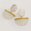 Hand Carved Mother of Pearl Rose Drop Earrings - Freya Rose Pearl Jewellery