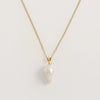 Large Baroque Pearl Gold Necklace - Freya Rose Pearl Jewellery