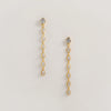 Oval Crystal Framed Long Drops - Freya Rose Pearl Shoes and Jewellery