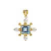 Blue Topaz Cross Pendant - Freya Rose Designer Jewellery