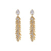 Gold Crystal Long Drop Earrings - Freya Rose Jewellery