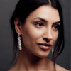 Silver Crystal Long Drop Earrings - Freya Rose Jewellery