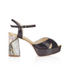 Freya Rose London 'Zahra Noir' Couture Shoes - Designer Womens Shoes with Pearl Heels