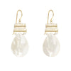 Pearl and Mother of Pearl Pear Drop Earrings - Freya Rose Pearl Jewellery