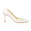 'Chelsea' Designer wedding shoe by Freya Rose London - An ivory Court shoe with pearl heels