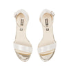Top view of 'Martene Midi' Bridal womens shoe with pearl heel by Freya Rose Pearl Shoes and Jewellery