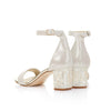 'Martene Midi' Bridal womens shoe with pearl heel by Freya Rose Pearl Shoes and Jewellery