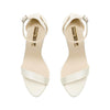 A pair of Freya Rose Ivory Satin Bridal Shoes