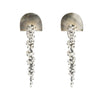 Hakuro Grey Mother of Pearl and Pearl Long Drop Earrings - Freya Rose Jewellery
