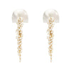 Hakuro Ivory Mother of Pearl and Pearl Long Drop Earrings - Freya Rose Jewellery