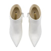 'Jasmine' Designer Boots by Freya Rose Londin - Ivory leather boots with signature pearl heels