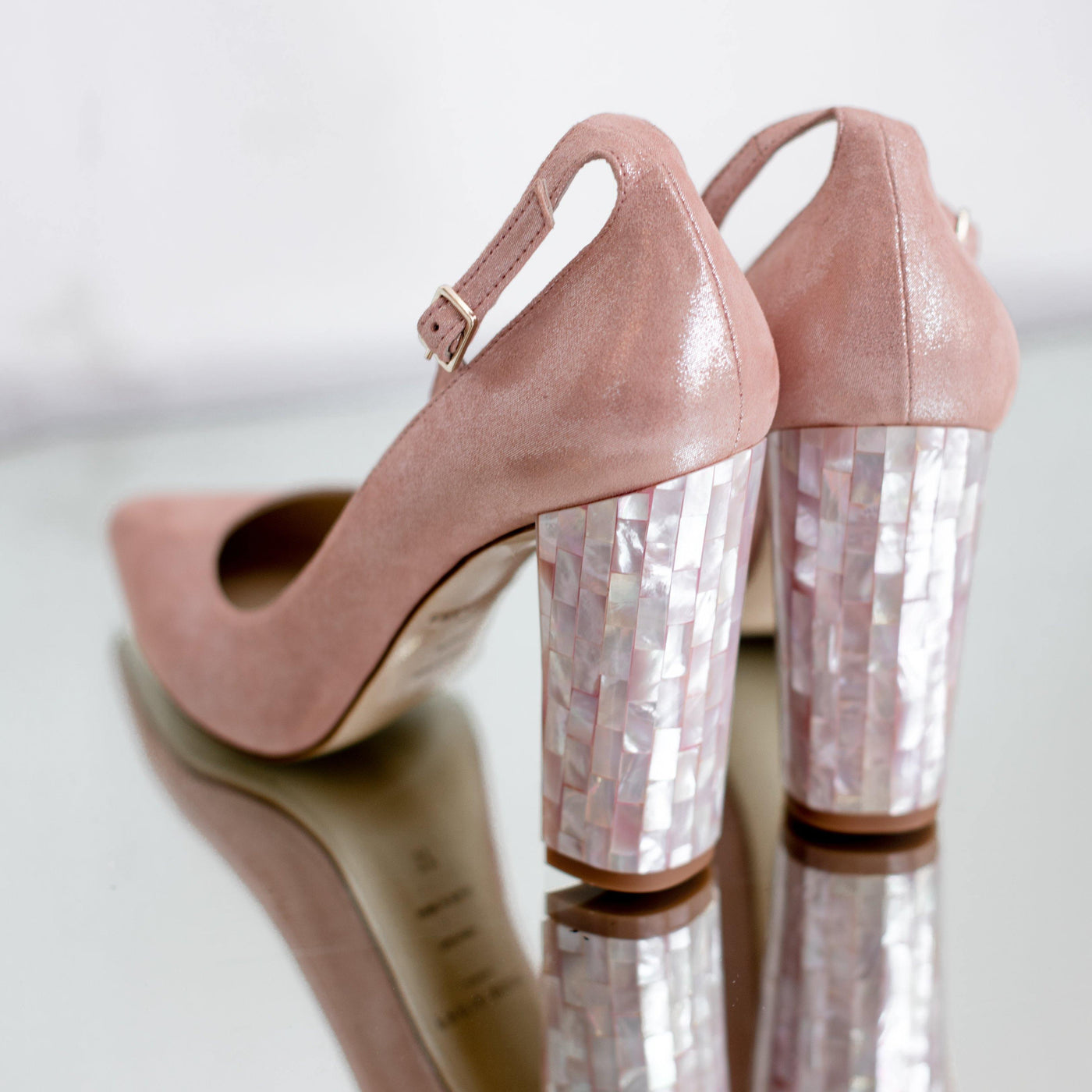 Aquazzura Pink Velvet Alix Ankle Strap Block Heel Pumps Size 38 Aquazzura |  TLC