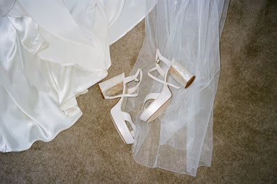 Real Bride Alix In Exquisite GiGi Ivory Wedding Shoes