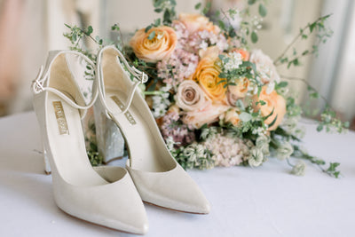 Match Champagne Wedding Shoes with Pearl Jewellery