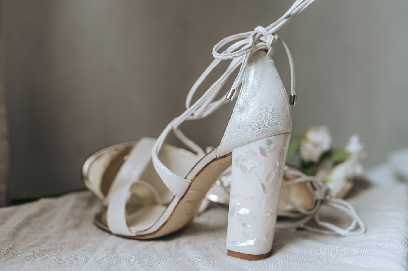 Beautiful Pearl Wedding Shoes