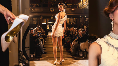 Freya Rose Pearl Elegance on Hector MacLean’s LFW Runway