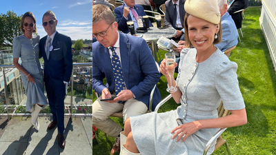 Francesca Cumani in FR Pearl Heels at The Races