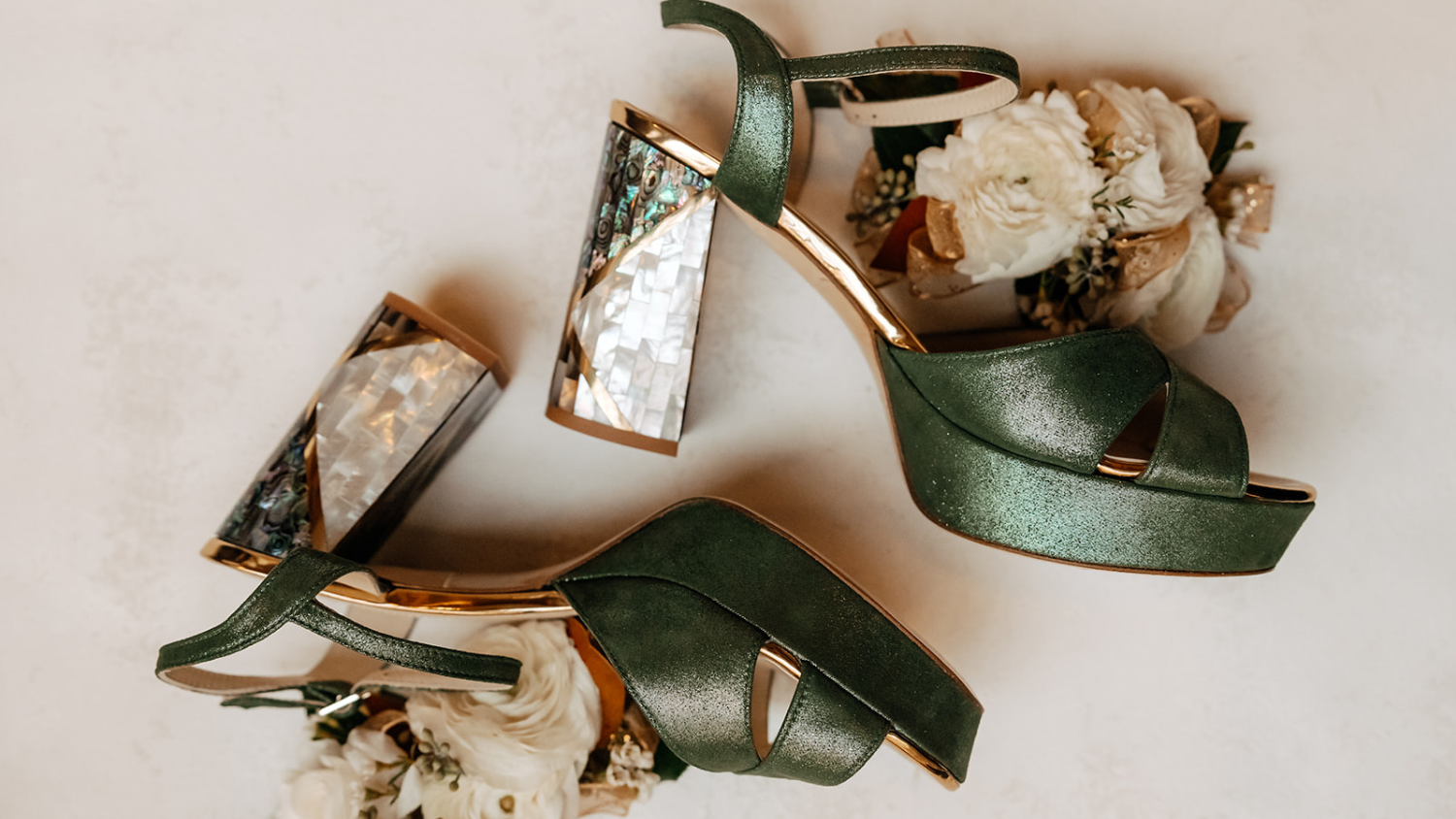 Green Wedding Shoes for Autumn Brides