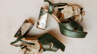 Green Wedding Shoes for Autumn Brides