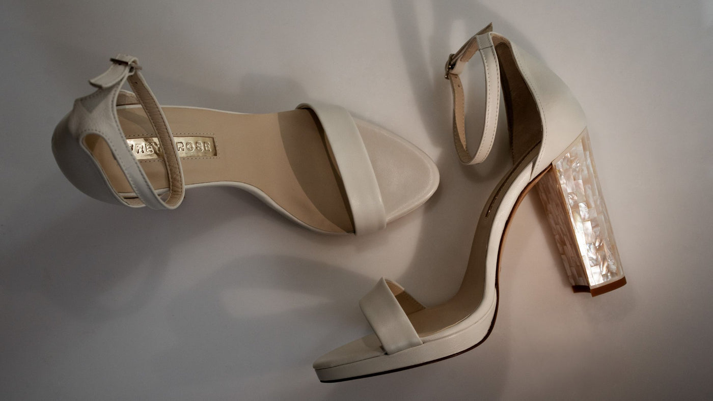 Meet New Iconic Pearl Heel, 'Dove': Exquisite Ivory Designer Wedding Shoes
