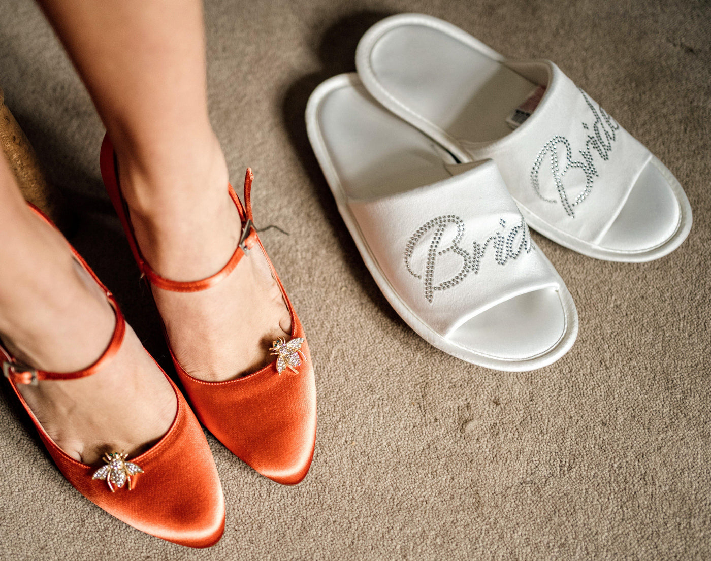 Freya Rose Bride - Alice - wears Bee Shoe Clips - Freya Rose